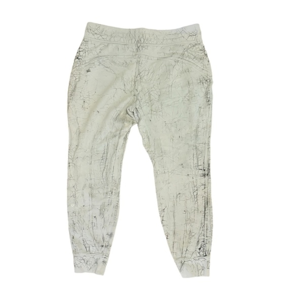 Lululemon Warm Down Jogger *7/8 Length Thread Dye White Black SZ 12 Large - Picture 5 of 10